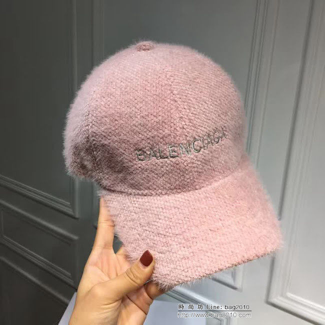 BALENCIAGA巴黎世家 秋冬款水貂絨鴨舌帽 男女同款 LLWJ8056